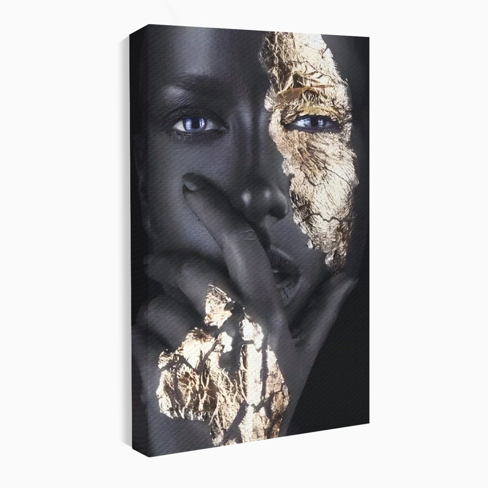 Tablou canvas cu tablou canvas cu portret de femeie, fara rama, pe sasiu de lemn